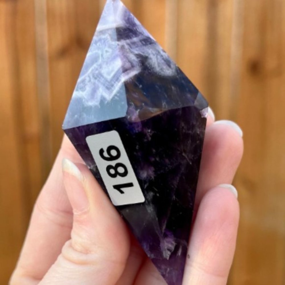 #186 Amethyst Double Terminated Crystal Point - Picture 9 of 9